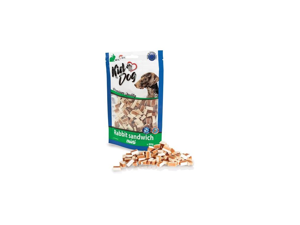 76323 3 kiddog mini kralici sendvic 80 g z kategorie chovatelske potreby a krmiva pro psy pamlsky pro psy polomekke pamlsky pro psy