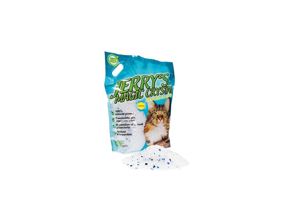 57312 kockolit jerrys magic crystals 8l cool fresh z kategorie chovatelske potreby a krmiva pro kocky toalety steliva pro kocky steliva kockolity pro kocky
