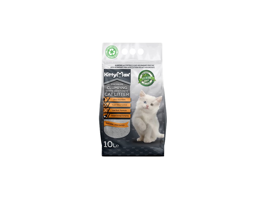 84018 1 kittymax hrudkujici bezprasny bily bentonit 10 l z kategorie chovatelske potreby a krmiva pro kocky toalety steliva pro kocky steliva kockolity pro kocky