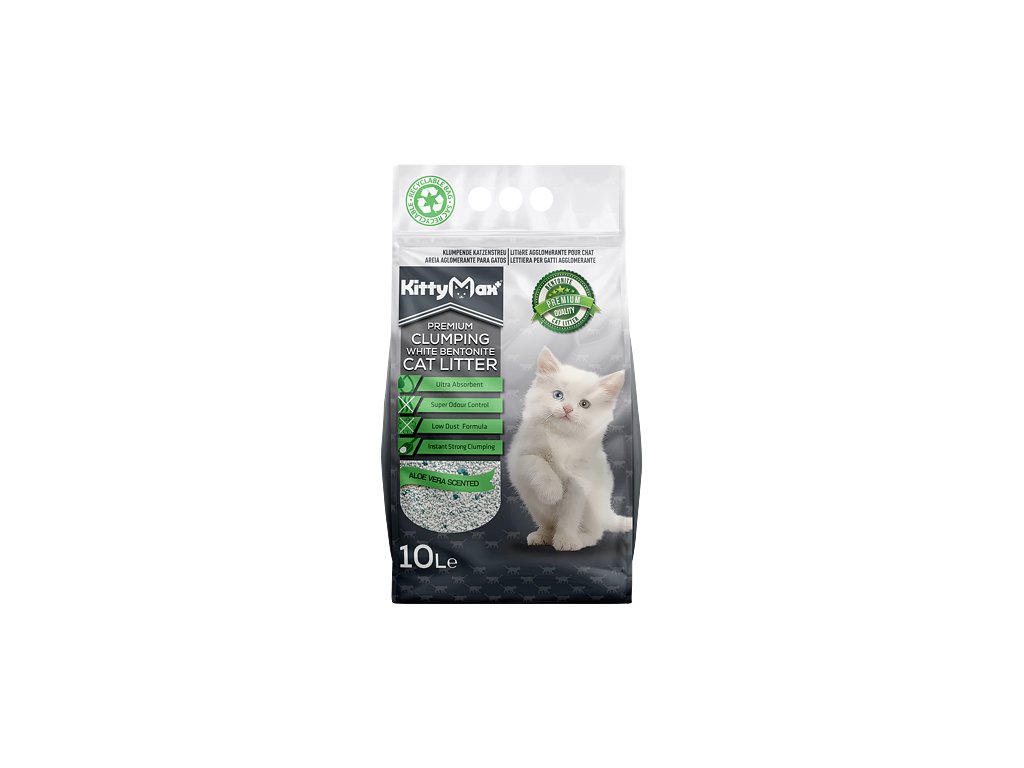 84027 1 kittymax hrudkujici bezprasny bily bentonit aloe vera 10 l z kategorie chovatelske potreby a krmiva pro kocky toalety steliva pro kocky steliva kockolity pro kocky