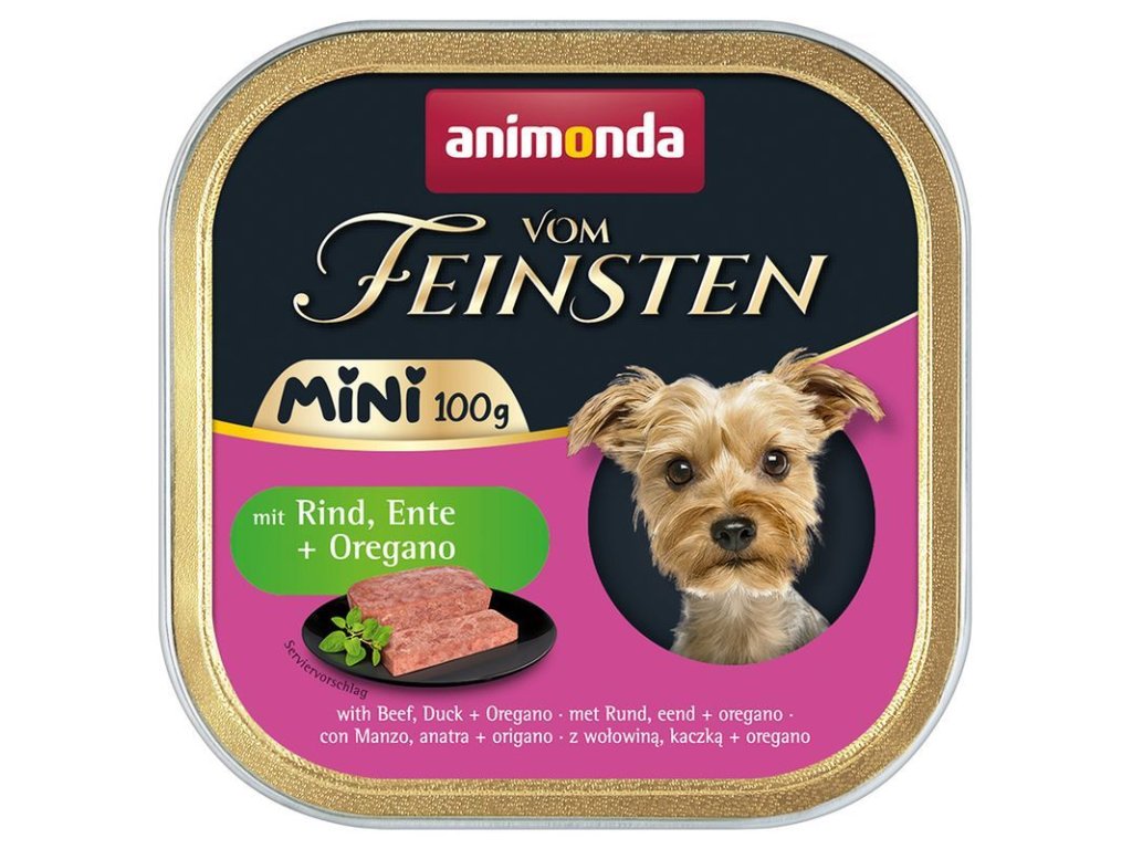 81339 1 animonda vom feinsten mini pastika hovezi kachna a oregano pro psy 100g z kategorie chovatelske potreby a krmiva pro psy krmiva pro psy vanicky pastiky pro psy