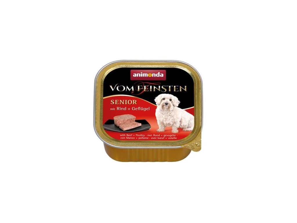 59228 1 animonda vom feinsten pastika senior hovezi kure pro psy 150g z kategorie chovatelske potreby a krmiva pro psy krmiva pro psy vanicky pastiky pro psy