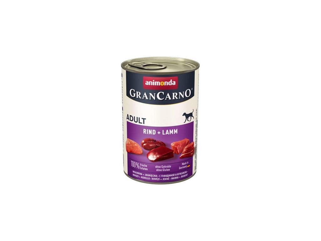 14742 animonda grancarno konzerva hovezi jehne 400g z kategorie chovatelske potreby a krmiva pro psy krmiva pro psy konzervy pro psy