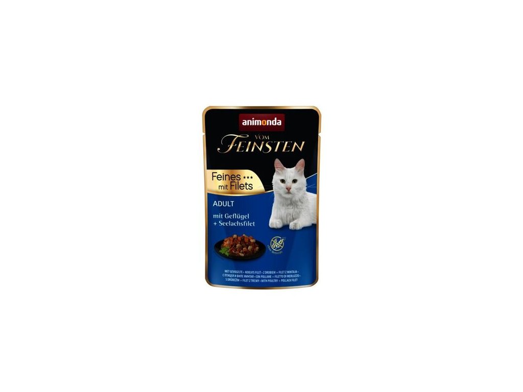 16011 animonda vom feinsten adult drubezi s treskou filet kapsicka pro kocky 85g z kategorie chovatelske potreby a krmiva pro kocky krmivo a pamlsky pro kocky kapsicky pro kocky