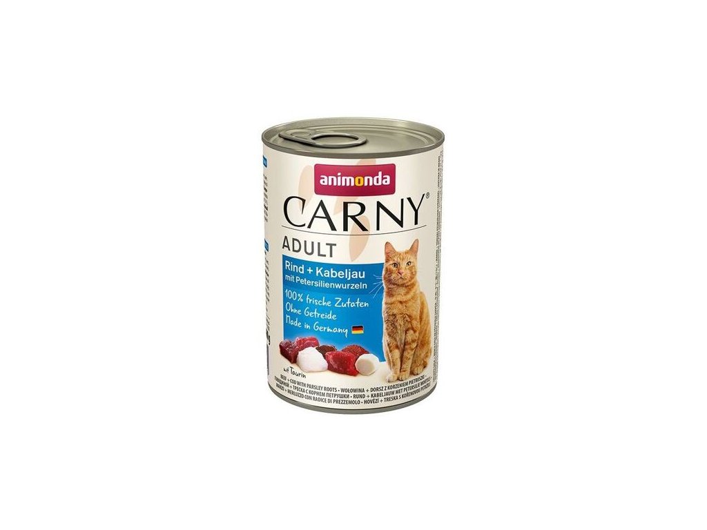 27912 animonda carny adult hovezi treska a petrzel 400g z kategorie chovatelske potreby a krmiva pro kocky krmivo a pamlsky pro kocky konzervy pro kocky