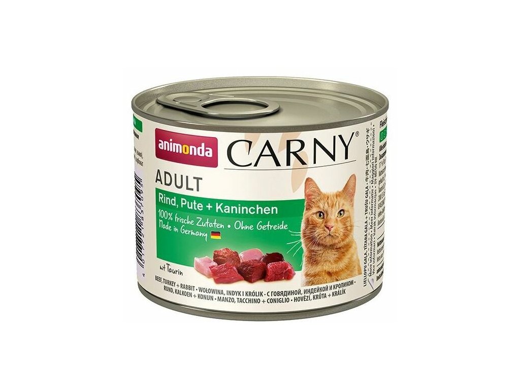 14001 1 animonda carny adult konzerva hovezi kruta kralik 200g z kategorie chovatelske potreby a krmiva pro kocky krmivo a pamlsky pro kocky konzervy pro kocky