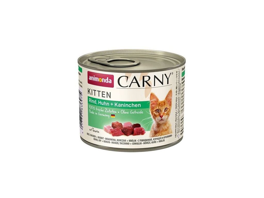 1008 animonda carny kitten hovezi kure kralik 200g z kategorie chovatelske potreby a krmiva pro kocky krmivo a pamlsky pro kocky konzervy pro kocky