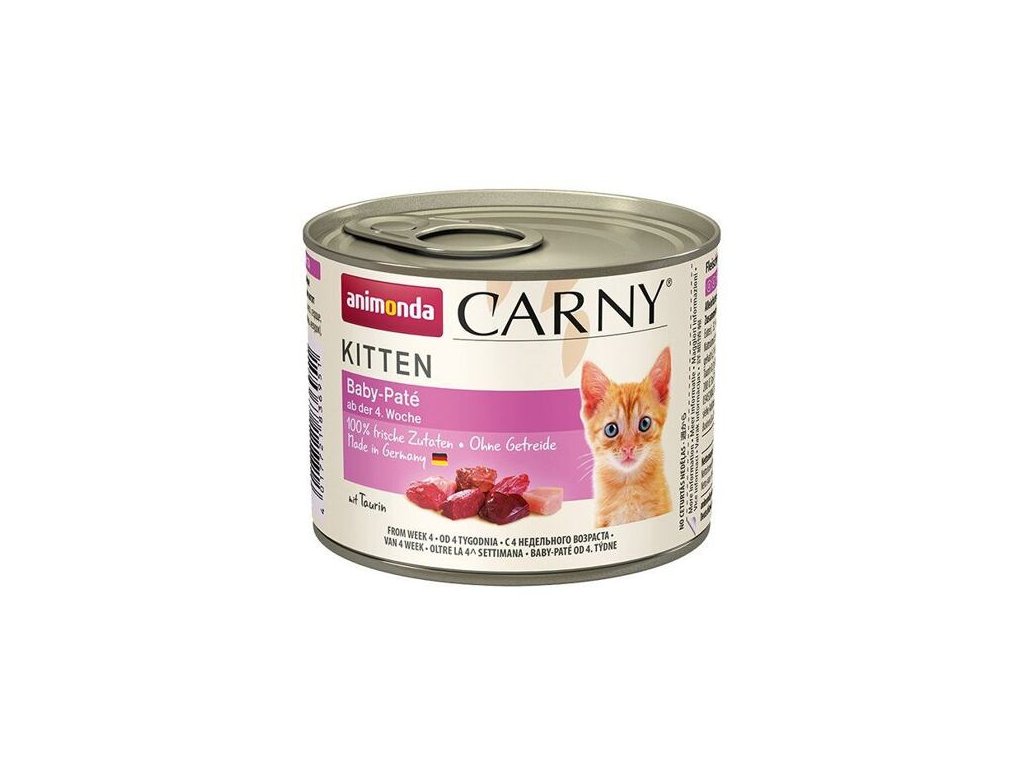 14004 animonda carny baby pate hovezi kureci 200g z kategorie chovatelske potreby a krmiva pro kocky krmivo a pamlsky pro kocky konzervy pro kocky