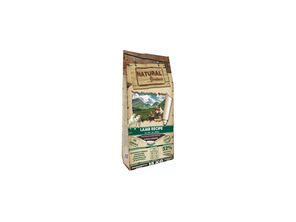 79275 1 natural greatness lamb recipe all breed sensitiv 2 kg z kategorie chovatelske potreby a krmiva pro psy krmiva pro psy granule pro psy