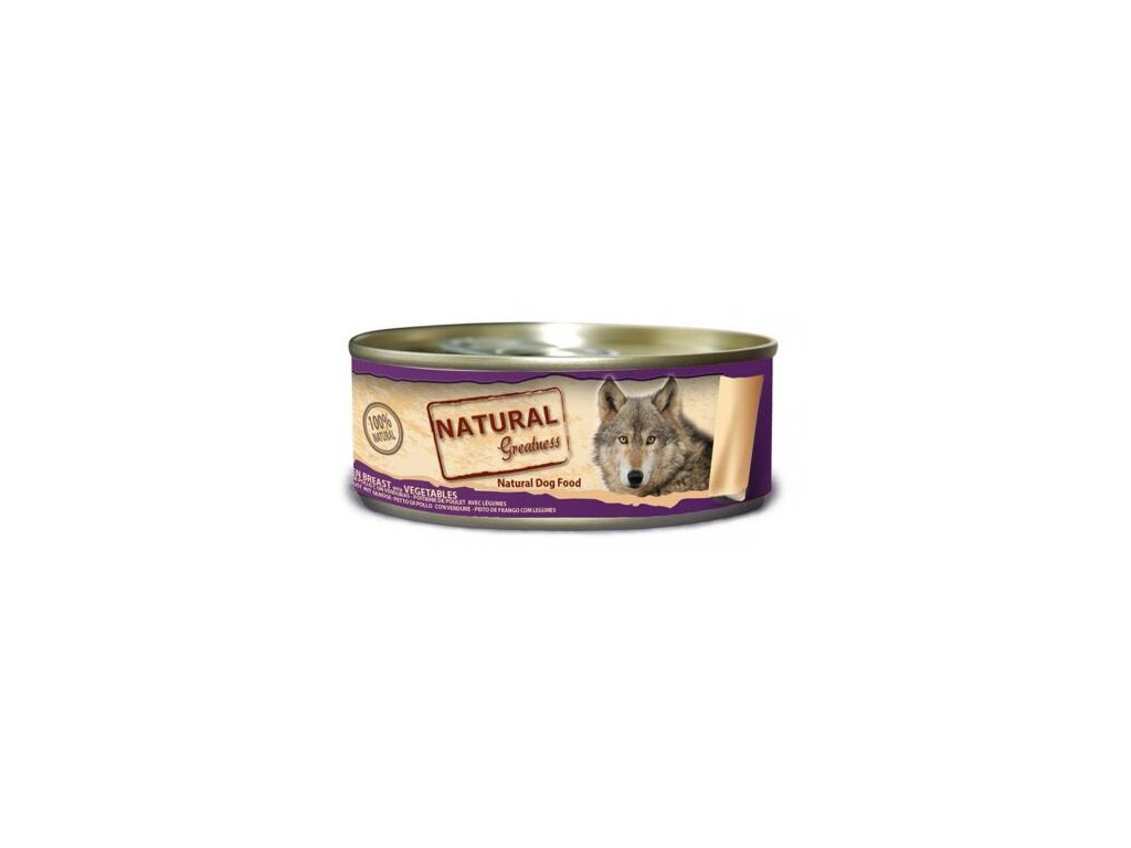 79302 1 natural greatness kureci prsa zelenina konzerva pro psy 156 g z kategorie chovatelske potreby a krmiva pro psy krmiva pro psy konzervy pro psy