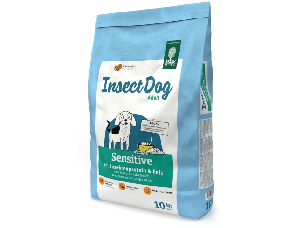 81102 3 green petfood insectdog sensitive 10 kg z kategorie chovatelske potreby a krmiva pro psy krmiva pro psy granule pro psy