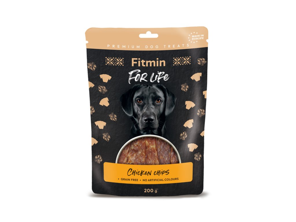 79176 2 fitmin for life pochoutka kureci chipsy 200g z kategorie chovatelske potreby a krmiva pro psy pamlsky pro psy susena masicka pro psy
