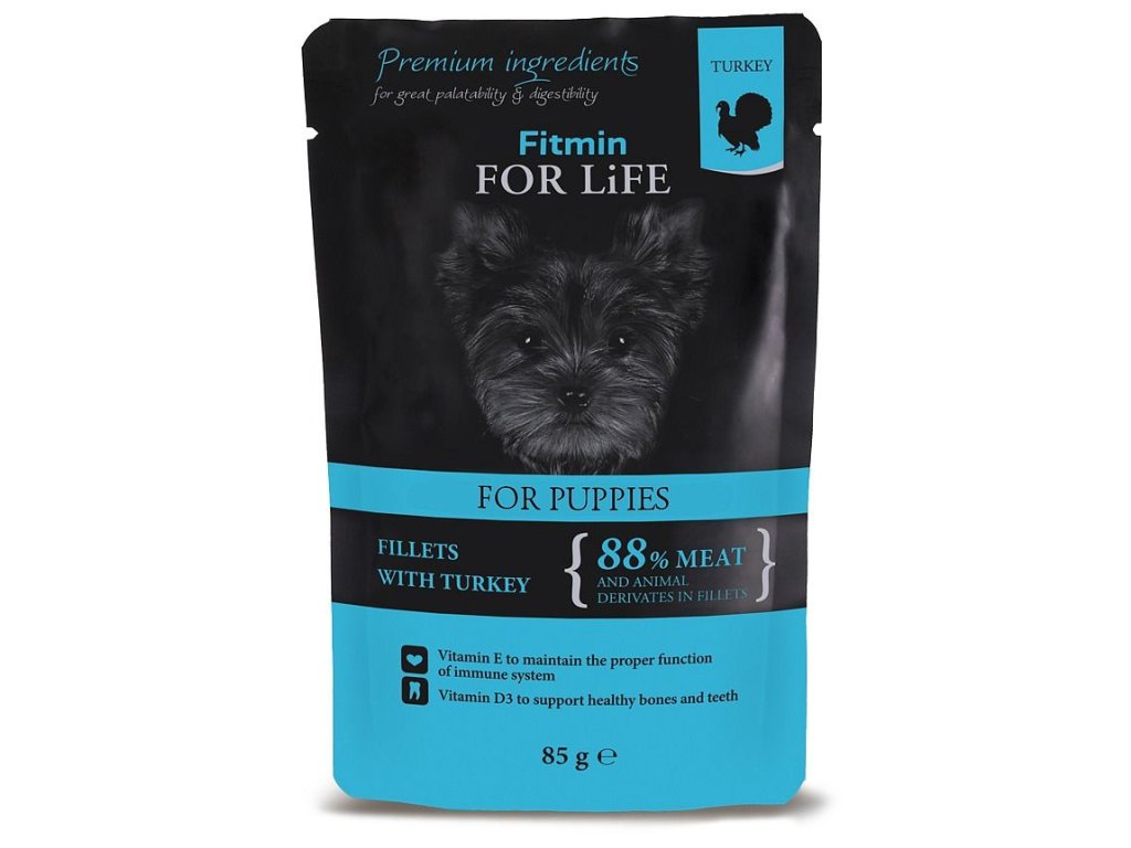 13704 2 fitmin dog for life kapsicka puppy turkey in gravy 85 g z kategorie chovatelske potreby a krmiva pro psy krmiva pro psy kapsicky pro psy
