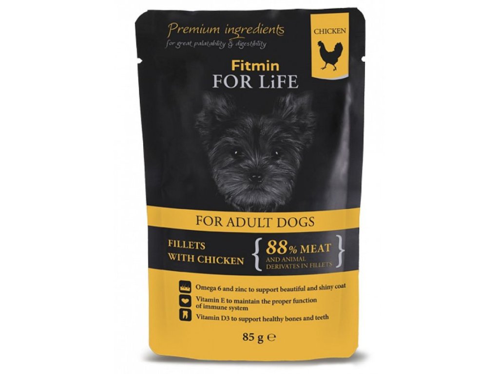 6144 2 fitmin dog for life kapsicka adult chicken with ham in jelly 85 g z kategorie chovatelske potreby a krmiva pro psy krmiva pro psy kapsicky pro psy
