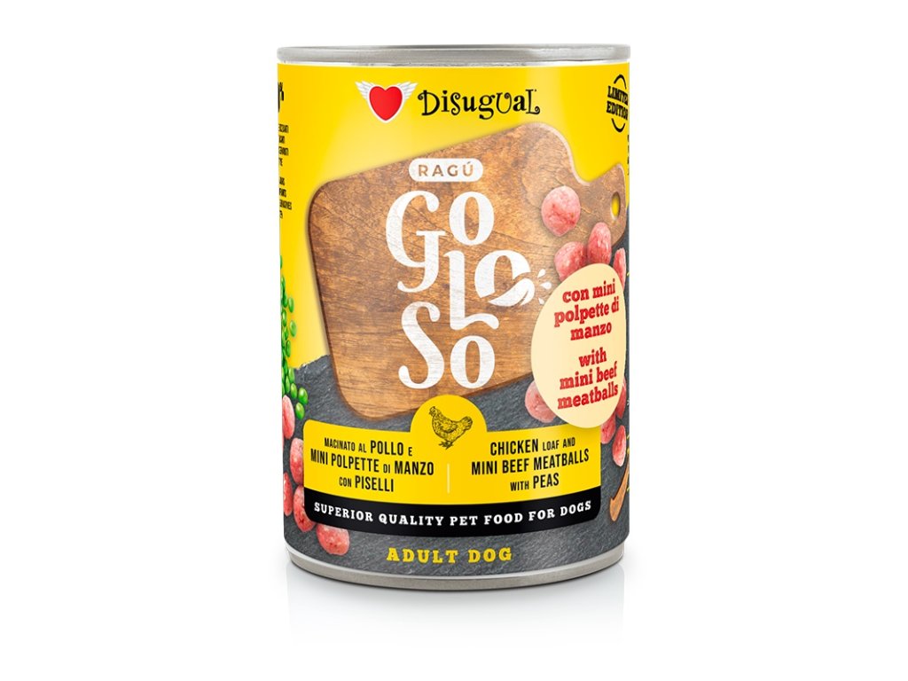 50271 1 disugual dog gurmanske kureci ragu s mini hovezi karbanatky s hraskem 400g z kategorie chovatelske potreby a krmiva pro psy krmiva pro psy konzervy pro psy