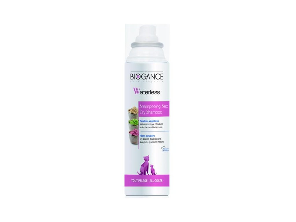 77487 1 biogance waterless cat suchy sampon pro kocky 150 ml z kategorie chovatelske potreby a krmiva pro kocky hygiena a kosmetika kocek sampony pro kocky