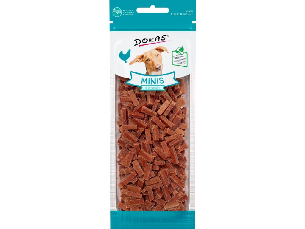 38451 1 dokas minis kosticky z kurecich prsou pochoutky pro psy 70g z kategorie chovatelske potreby a krmiva pro psy pamlsky pro psy susena masicka pro psy