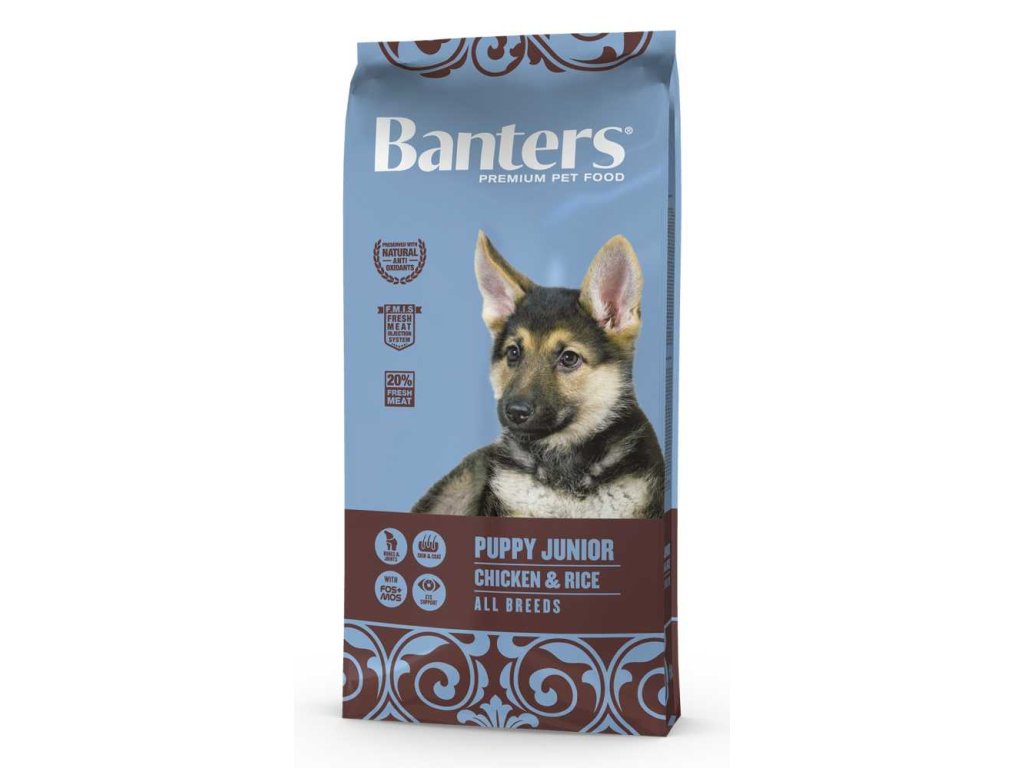 78402 2 banters puppy junior chicken rice 15 kg z kategorie chovatelske potreby a krmiva pro psy krmiva pro psy granule pro psy