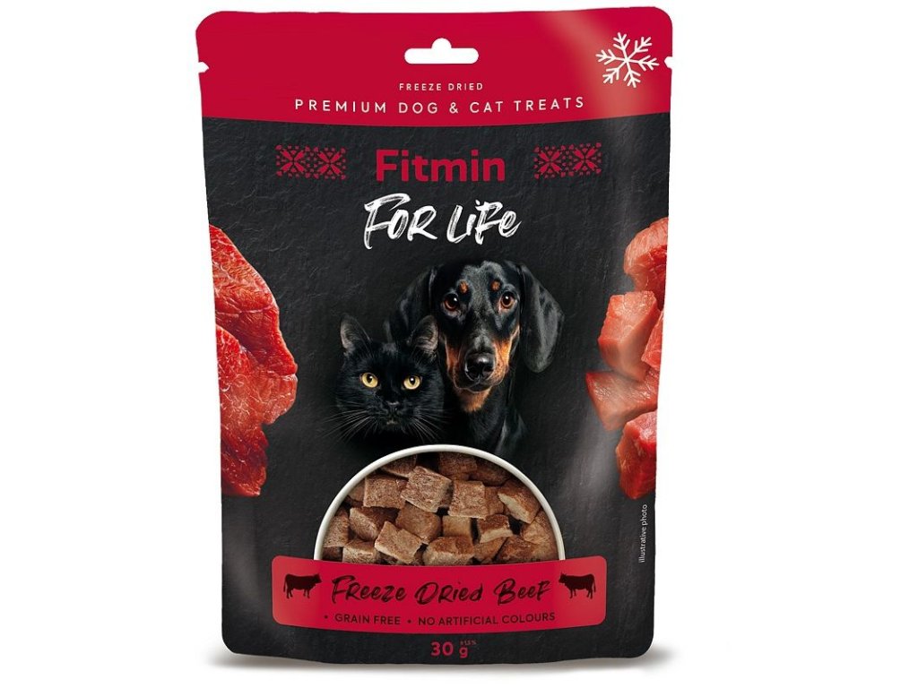 38232 fitmin for life mrazem susene hovezi pamlsky 30g z kategorie chovatelske potreby a krmiva pro psy pamlsky pro psy pamlsky susene mrazem pro psy