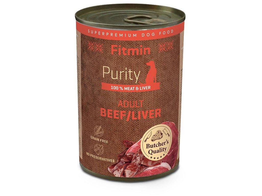 32151 2 fitmin dog purity beef liver konzerva pro psy hovezi s jatry 400g z kategorie chovatelske potreby a krmiva pro psy krmiva pro psy konzervy pro psy