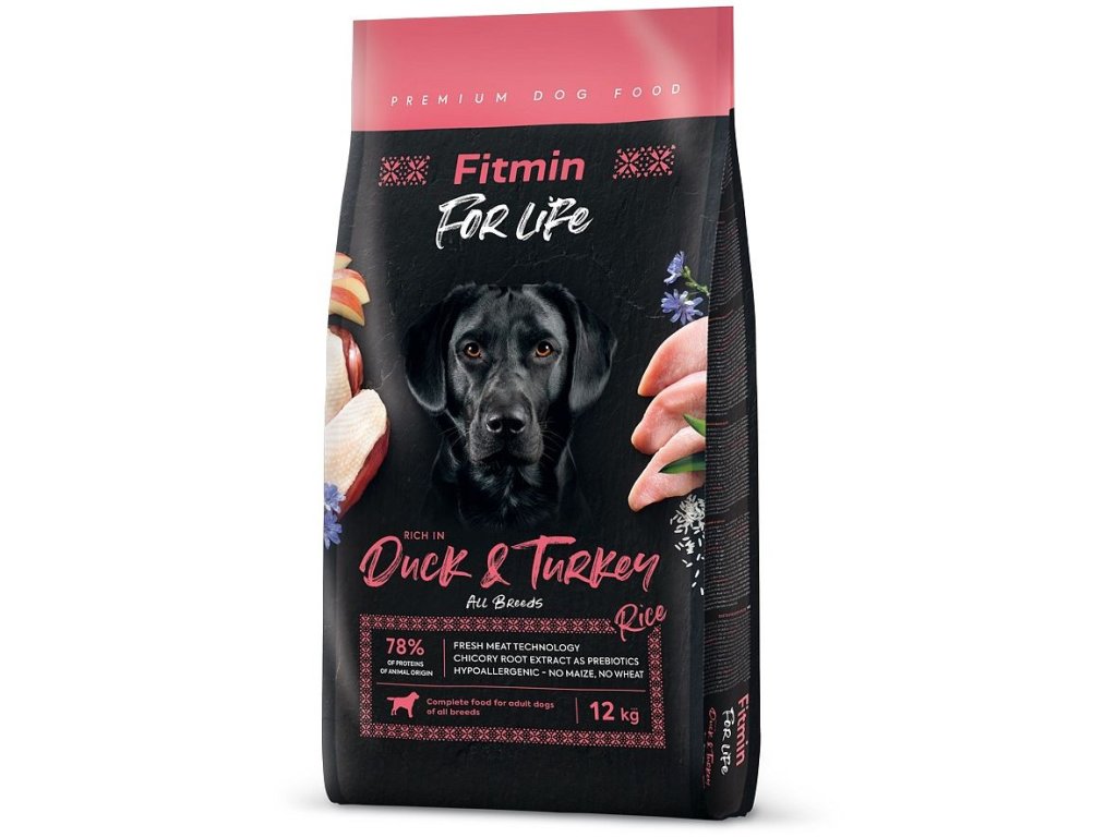 32898 2 fitmin dog for life duck turkey 12 kg z kategorie chovatelske potreby a krmiva pro psy krmiva pro psy granule pro psy