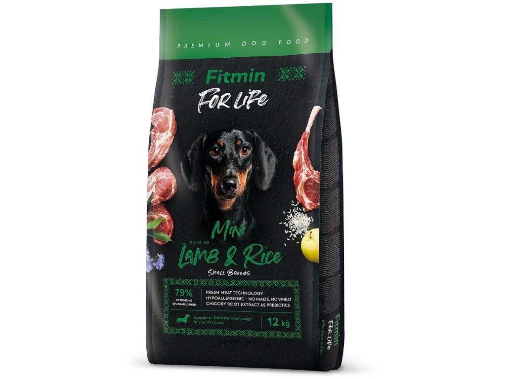 57036 2 fitmin for life mini lamb rice 12kg z kategorie chovatelske potreby a krmiva pro psy krmiva pro psy granule pro psy