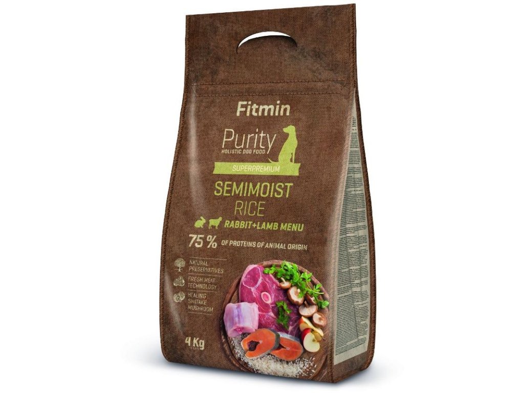 14814 1 fitmin dog purity rice semimoist rabbit lamb 800g z kategorie chovatelske potreby a krmiva pro psy krmiva pro psy granule pro psy