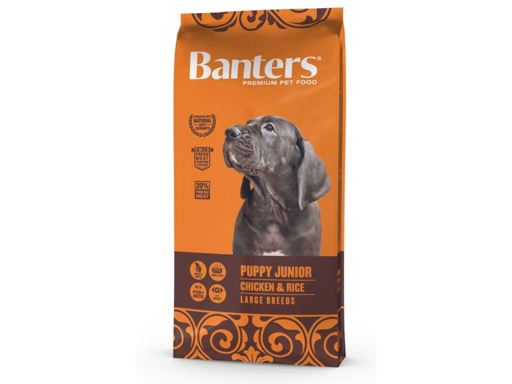 78408 2 banters puppy junior large breeds chicken rice 15 kg z kategorie chovatelske potreby a krmiva pro psy krmiva pro psy granule pro psy