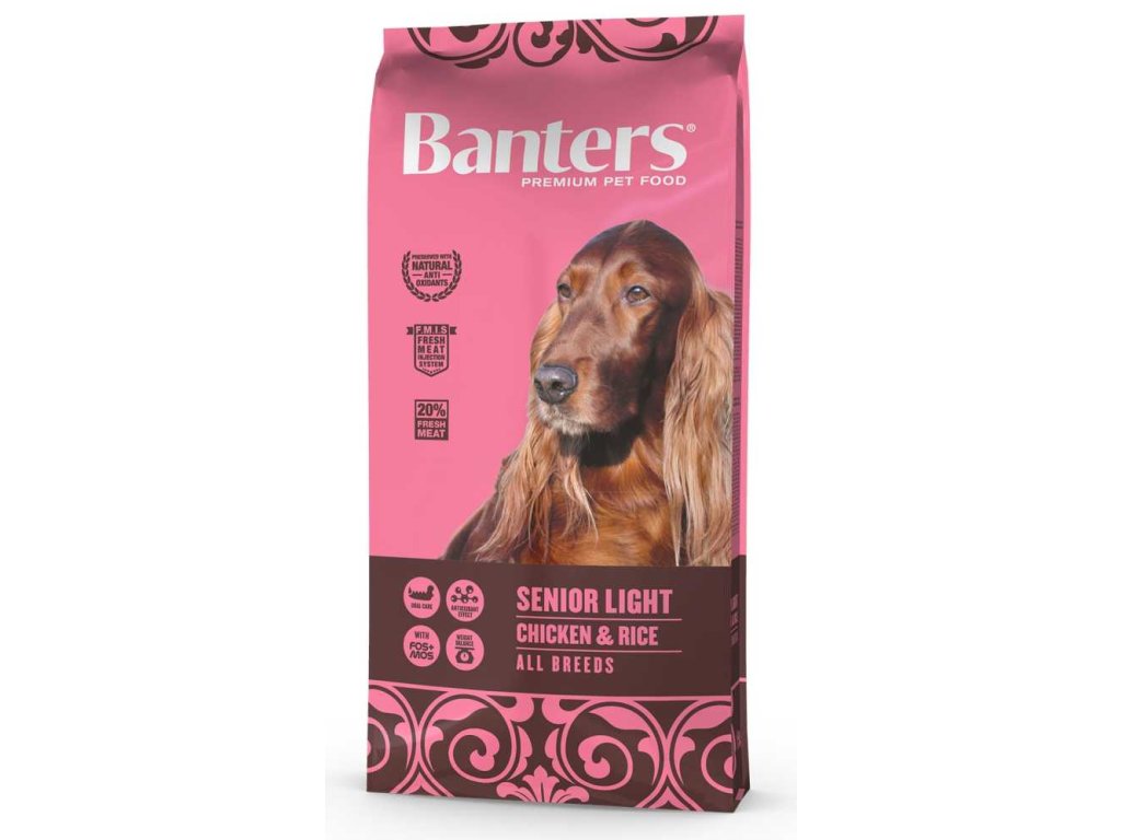 78429 2 banters senior light chicken rice 15 kg z kategorie chovatelske potreby a krmiva pro psy krmiva pro psy granule pro psy