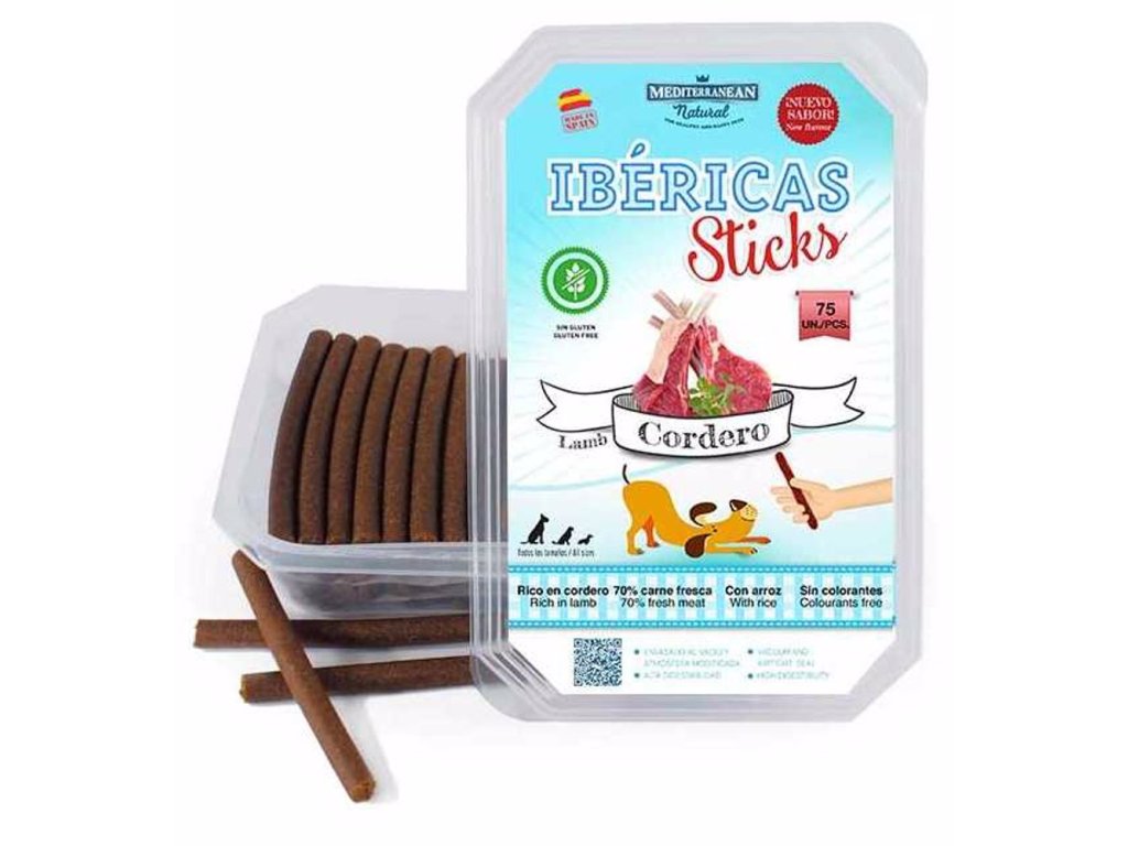 78939 1 ibericas sticks dog snack lamb 75ks z kategorie chovatelske potreby a krmiva pro psy pamlsky pro psy tycinky salamky pro psy