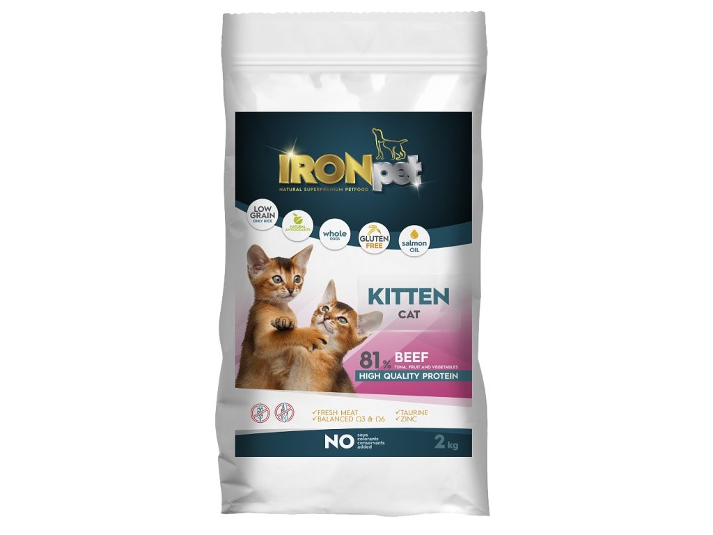 78492 1 ironpet cat kitten beef hovezi 2 kg z kategorie chovatelske potreby a krmiva pro kocky krmivo a pamlsky pro kocky granule pro kocky