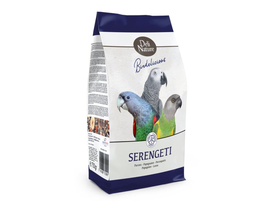 78711 1 deli nature birdelicious serengeti africky papousek 750 g z kategorie chovatelske potreby pro ptaky a papousky krmivo pro papousky