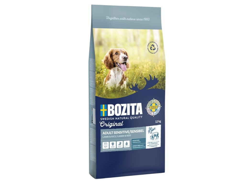 83694 1 bozita dog adult sensitive lamb 12 kg z kategorie chovatelske potreby a krmiva pro psy krmiva pro psy granule pro psy