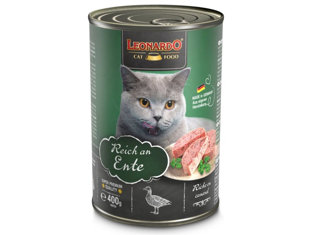 80715 1 leonardo bohate na kachni maso 400 g z kategorie chovatelske potreby a krmiva pro kocky krmivo a pamlsky pro kocky konzervy pro kocky
