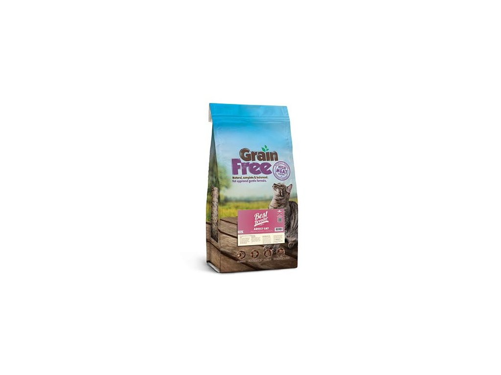 80439 1 best breeder grain free adult cat freshly prepared salmon 2 kg z kategorie chovatelske potreby a krmiva pro kocky krmivo a pamlsky pro kocky granule pro kocky