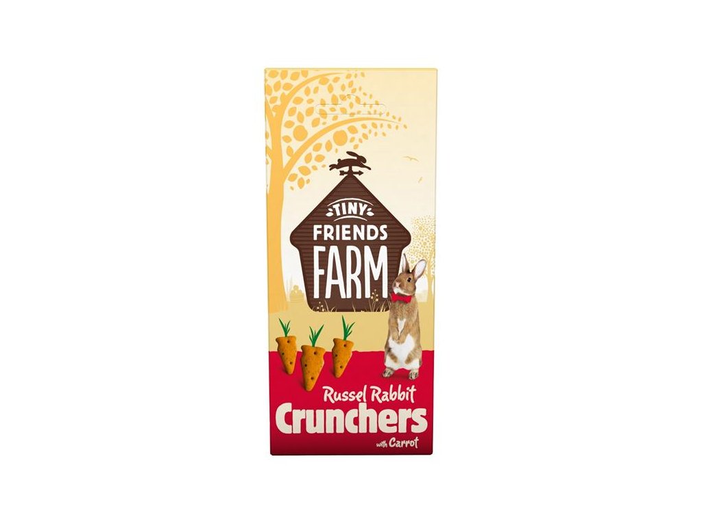55686 1 supreme tiny farm snack russel crunchers kralik 120 g z kategorie chovatelske potreby a krmiva pro hlodavce a mala zvirata pamlsky pro hlodavce