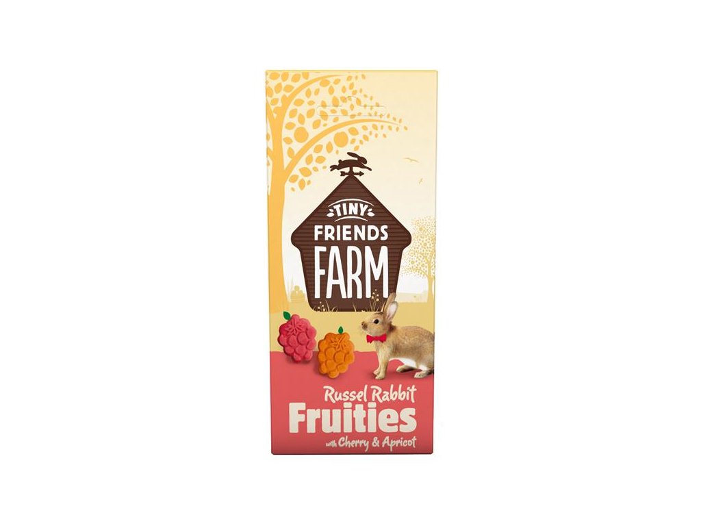 55692 1 supreme tiny farm snack russel fruitees kralik 120 g z kategorie chovatelske potreby a krmiva pro hlodavce a mala zvirata pamlsky pro hlodavce
