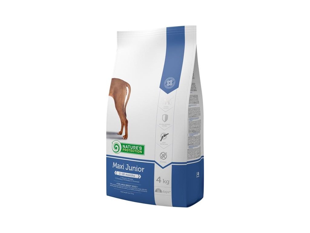 55737 1 nature s protection dog dry junior maxi 4 kg z kategorie chovatelske potreby a krmiva pro psy krmiva pro psy granule pro psy