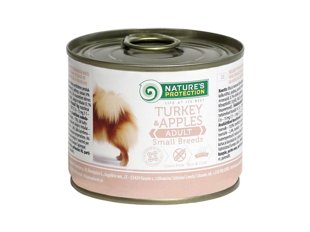 55806 1 nature s protection dog small kruta jablko konzerva 200g z kategorie chovatelske potreby a krmiva pro psy krmiva pro psy konzervy pro psy