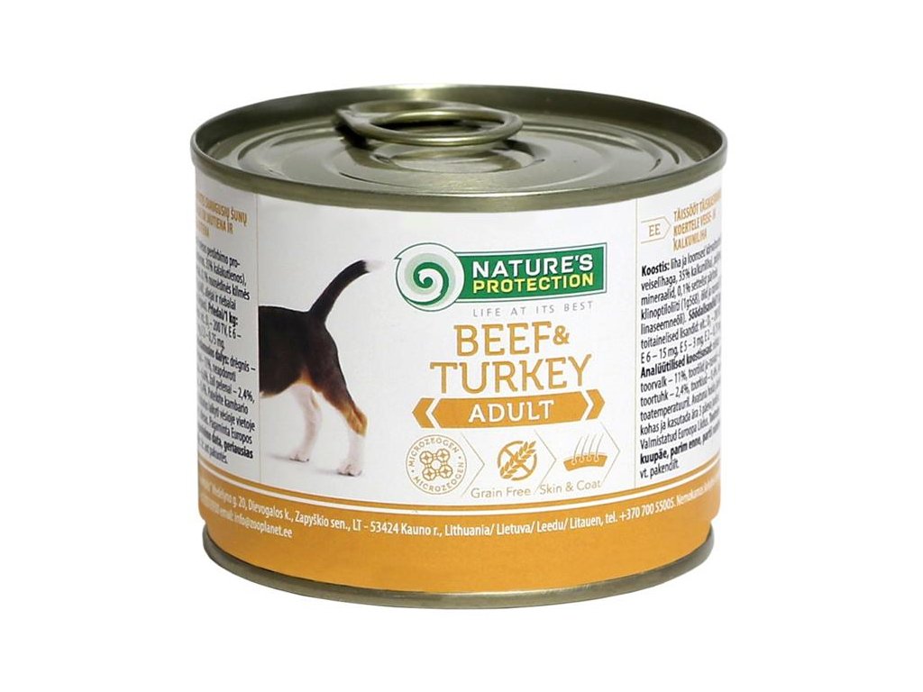 55809 1 nature s protection dog adult hovezi kruta konzerva 200g z kategorie chovatelske potreby a krmiva pro psy krmiva pro psy konzervy pro psy