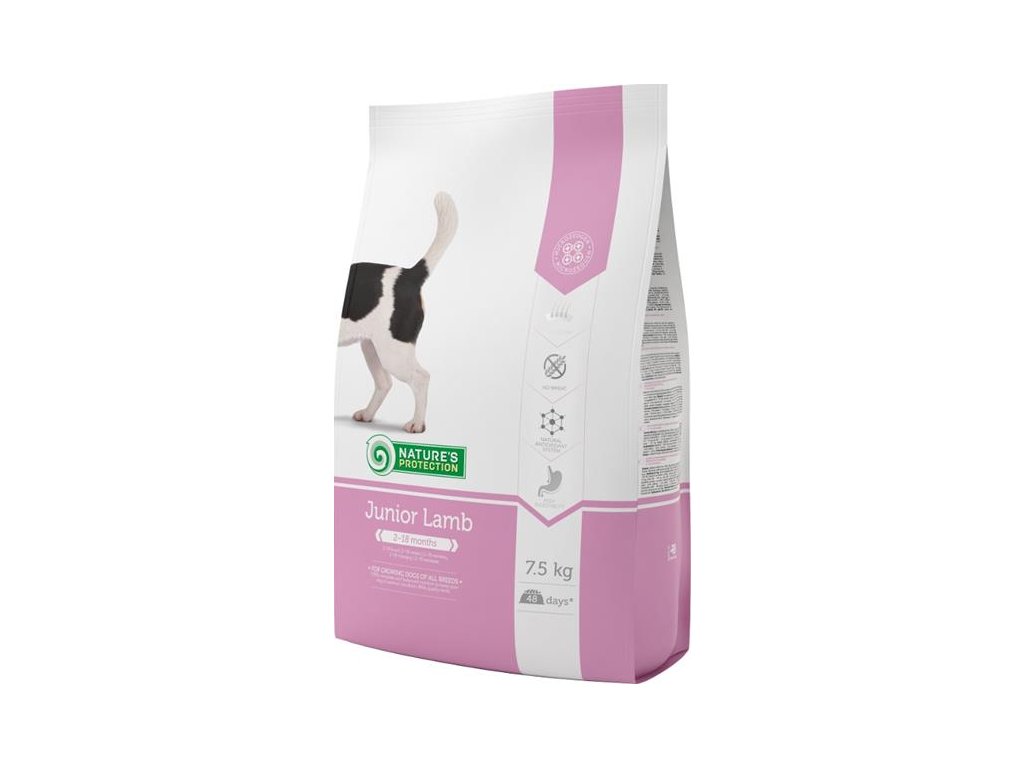 55905 1 nature s protection dog dry junior lamb 7 5 kg z kategorie chovatelske potreby a krmiva pro psy krmiva pro psy granule pro psy