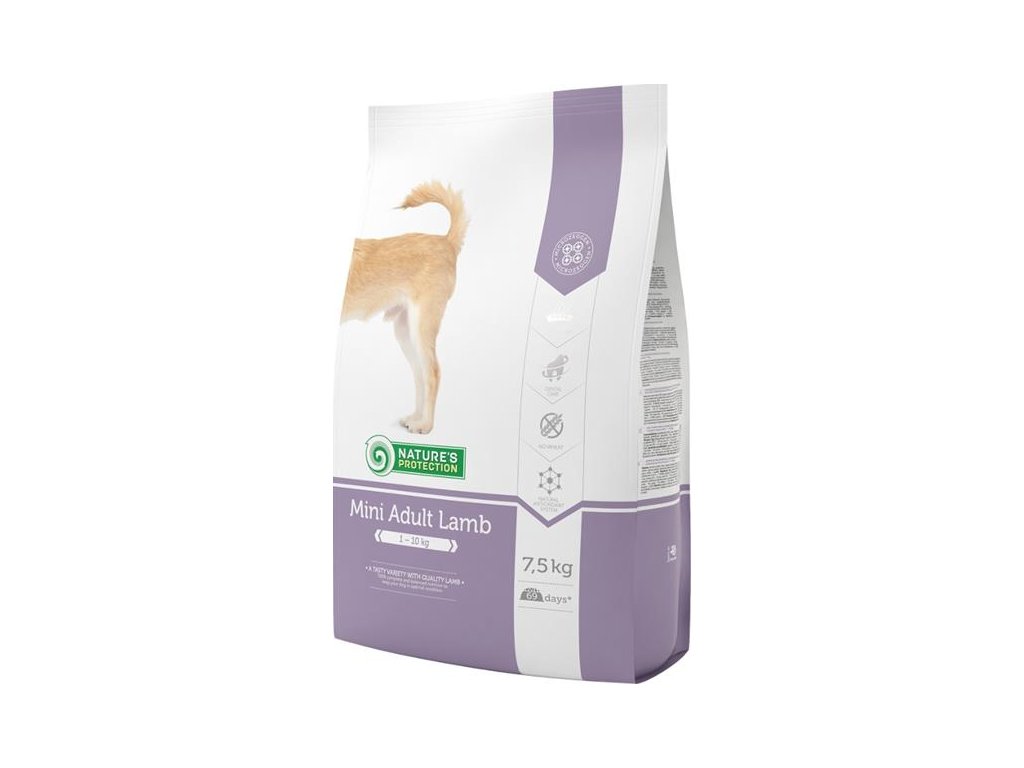 55998 1 nature s protection dog dry adult mini lamb 7 5 kg z kategorie chovatelske potreby a krmiva pro psy krmiva pro psy granule pro psy