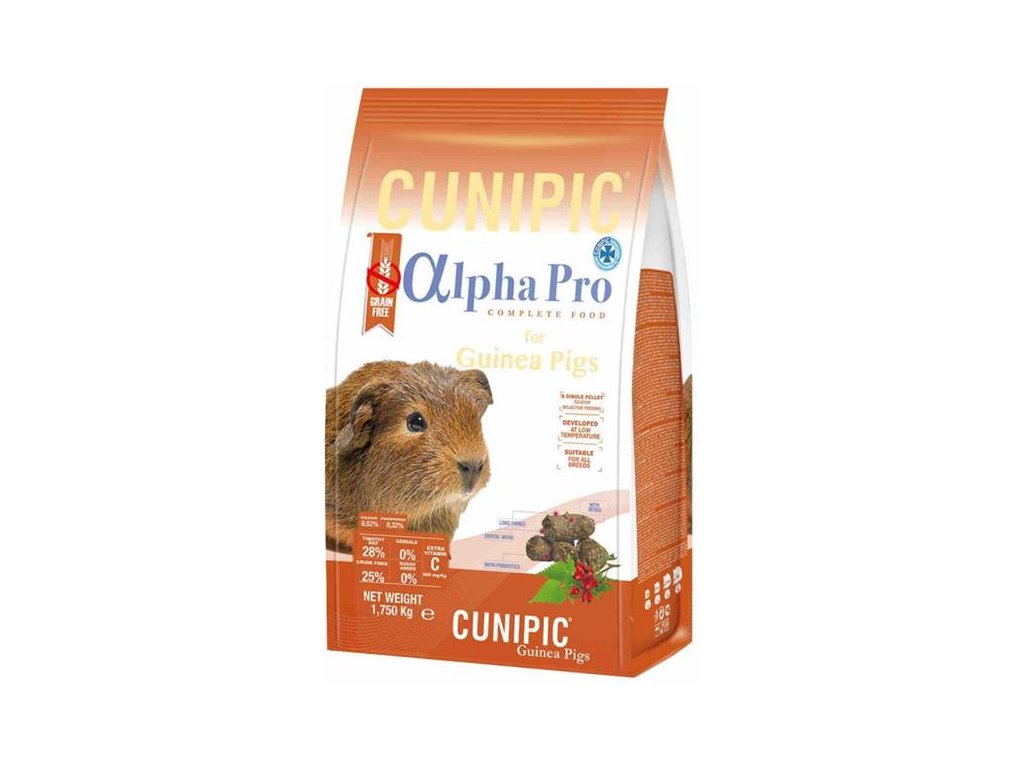 56037 1 cunipic alpha pro guinea pig morce 1 75 kg z kategorie chovatelske potreby a krmiva pro hlodavce a mala zvirata krmiva pro hlodavce a mala zvirata