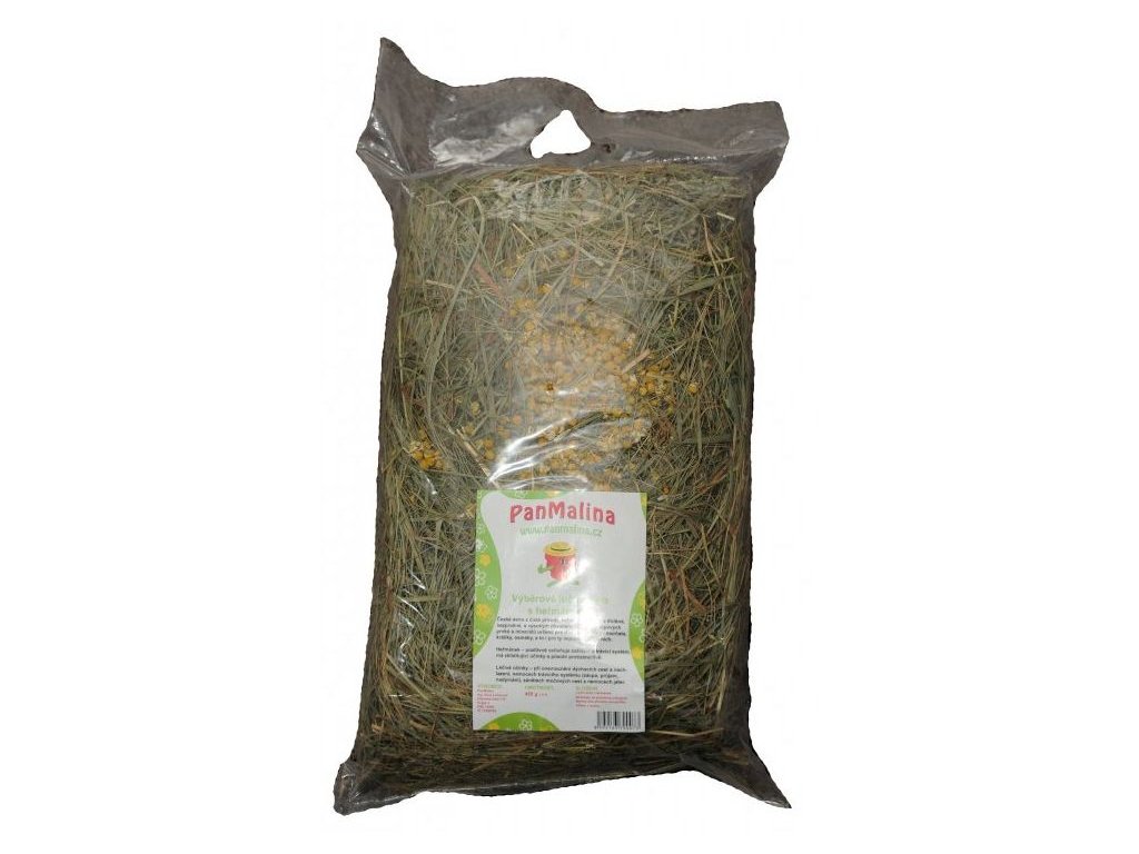 38577 1 panmalina ceske bio seno s hermankem 450g z kategorie chovatelske potreby a krmiva pro hlodavce a mala zvirata seno pro hlodavce