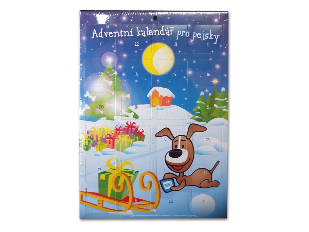 35514 mapes adventni kalendar pro psy 280g z kategorie chovatelske potreby a krmiva pro psy pamlsky pro psy adventni kalendare pro psy
