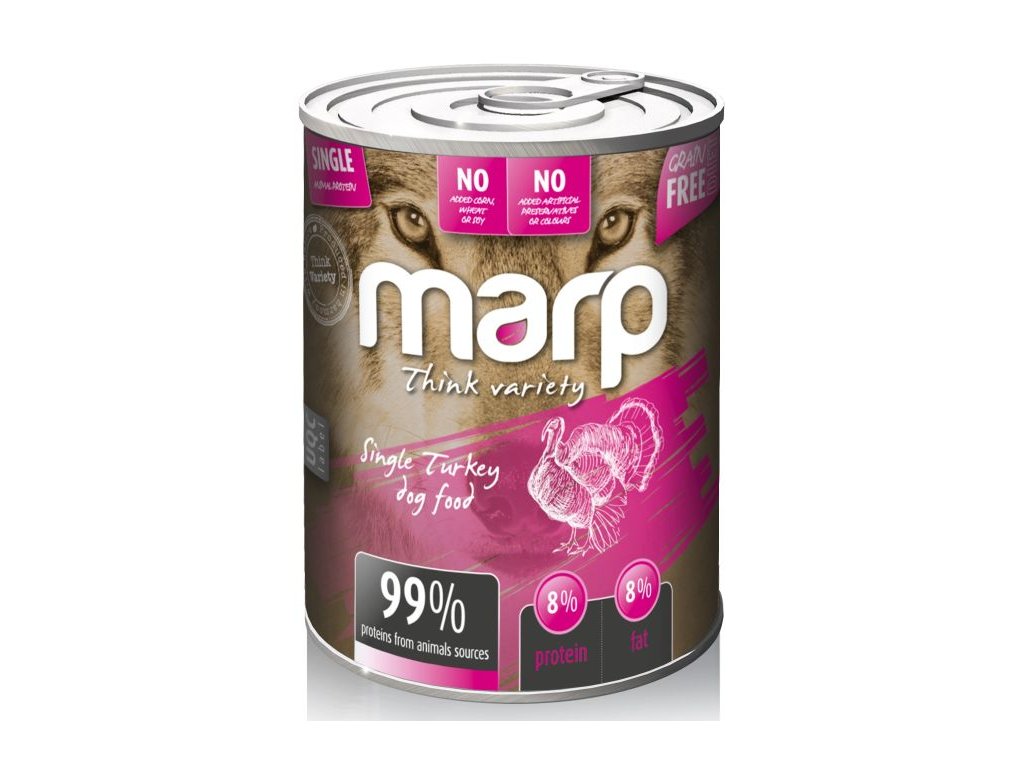 36408 1 marp variety single turkey konzerva kruti 400g z kategorie chovatelske potreby a krmiva pro psy krmiva pro psy konzervy pro psy
