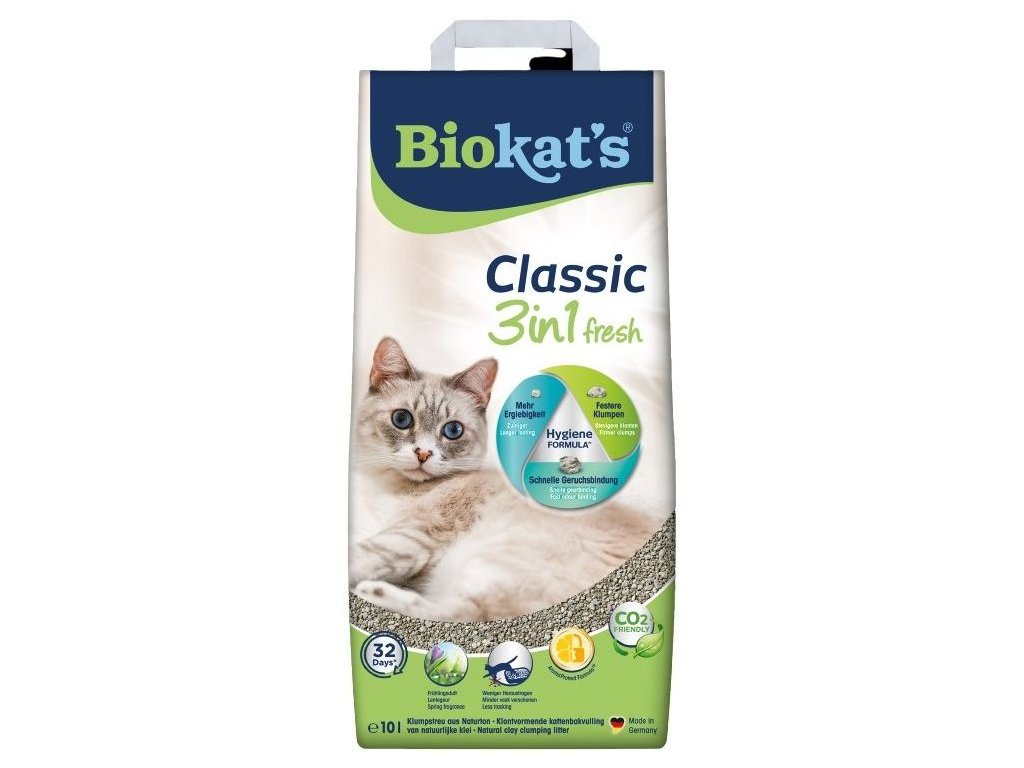 81072 biokat s classic fresh podestylka 10l z kategorie chovatelske potreby a krmiva pro kocky toalety steliva pro kocky steliva kockolity pro kocky