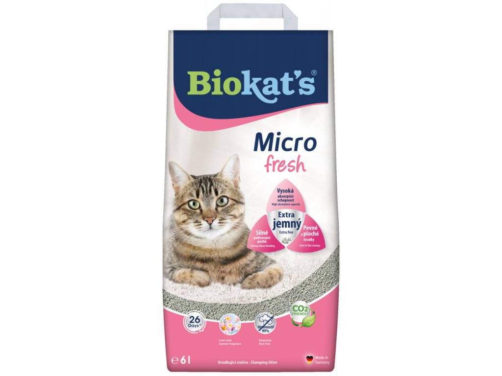 18069 biokats micro fresh kockolit 6 l z kategorie chovatelske potreby a krmiva pro kocky toalety steliva pro kocky steliva kockolity pro kocky