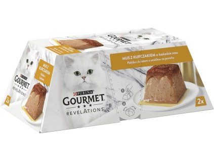 82713 1 gourmet revelations mousse pastika s kurecim 2x57g z kategorie chovatelske potreby a krmiva pro kocky krmivo a pamlsky pro kocky vanicky pastiky pro kocky
