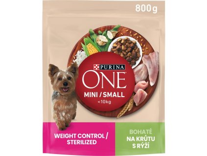 95893 1 purina one granule mini small dog weight control sterilised kru ta s ry z i 800 g